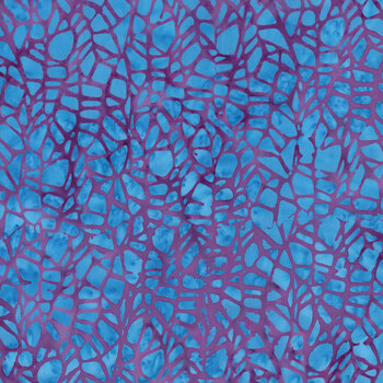 Fossil Finesse 112517829 Multi Blue Turquoise Purple by Kathy Engle for Island Batik, Image