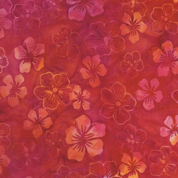 Berry Crush 712540801 Multi Pink Yellow by Jerry Khiev for Island Batik, Image
