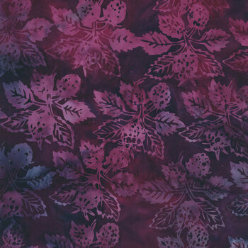 Berry Crush 712539890 Multi Purple Pink Iris by Jerry Khiev for Island Batik, Image