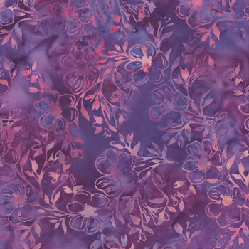 Berry Crush 712537890 Multi Purple Pink Iris by Jerry Khiev for Island Batik, Image