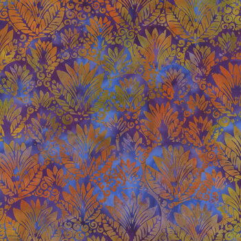 Garden Glory 512505850 Multi Purple Green Flourite by Island Batik, Image