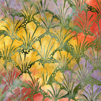 Garden Glory 512503803 Multi Pink Green Pale Olive by Island Batik, Image