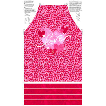 Forever Love C28665-24 Apron Panel by Deborah Edwards and Emily Wenk for Northcott Fabrics, Image