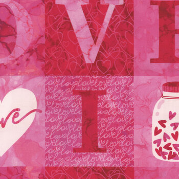 Forever Love DP28666-24 by Deborah Edwards and Emily Wenk for Northcott Fabrics, Image