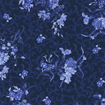 Blue Belle MAS10902-N Floral With Scroll by Maywood Studio, Image