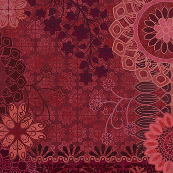 Operetta MAS11000-MR Maroon/Red Patchwork by Monique Jacobs for Maywood Studio, Image