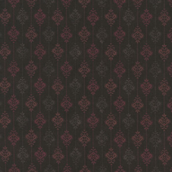 Operetta MAS11007-J Black Damask Stripe by Monique Jacobs for Maywood Studio, Image