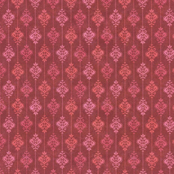 Operetta MAS11007-R Red Damask Stripe by Monique Jacobs for Maywood Studio, Image
