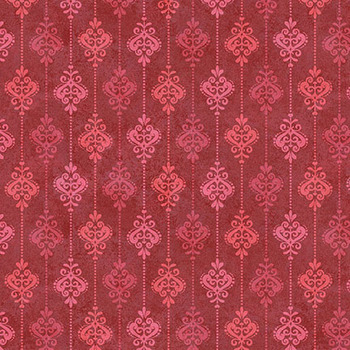 Operetta MAS11007-R Red Damask Stripe by Monique Jacobs for Maywood Studio, Image