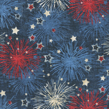American Heartland 28732-49 Navy Multi by Northcott Fabrics, Image