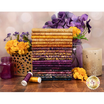 Geode Glow  20 FQ Set by Kathy Engle for Island Batik, Image