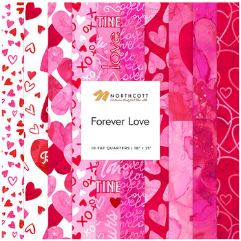 Forever Love  10 FQ Set by Deborah Edwards and Emily Wenk for Northcott Fabrics, Image
