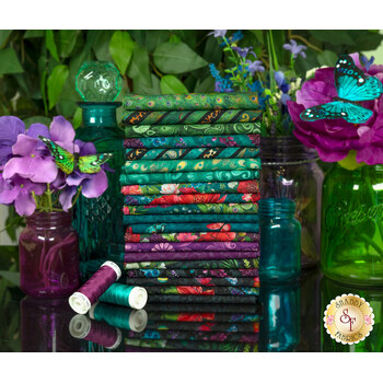 Wild Garden   20 FQ Set by Nicole Tamarin for White Owl Textiles, Image