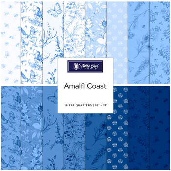 Amalfi Coast  16 FQ Set by Susan Winget for White Owl Textiles, Image