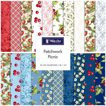 Patchwork Picnic  20 FQ Set by Susan Winget for White Owl Textiles, Image