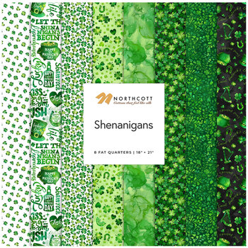 Shenanigans  8 FQ Set by Deborah Edwards and Emily Wenk for Northcott Fabrics, Image