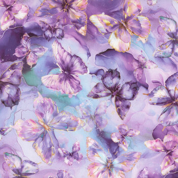 Flourish X5630-81 Violet by Hoffman Fabrics, Image