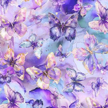 Flourish X5630-81 Violet by Hoffman Fabrics, Image