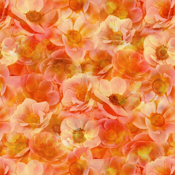 Flourish X5629-224 Poppy by Hoffman Fabrics, Image