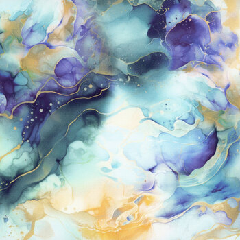 Flourish X5628-73 Ocean by Hoffman Fabrics, Image