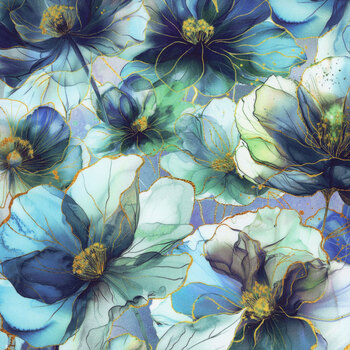 Flourish X5625-174 Seamist by Hoffman Fabrics, Image