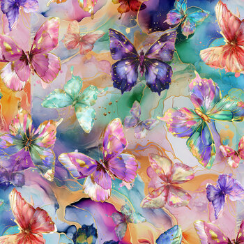 Flourish X5630-130 Multi by Hoffman Fabrics, Image