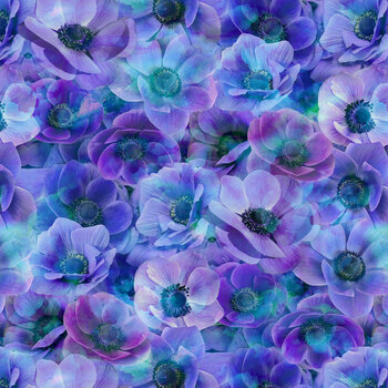 Flourish X5629-558 Lupine by Hoffman Fabrics, Image