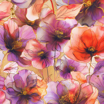 Flourish X5625-384 Mimosa by Hoffman Fabrics, Image