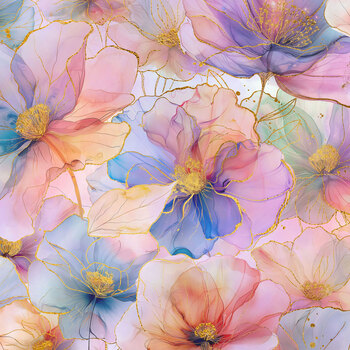Flourish X5625-135 Pastel by Hoffman Fabrics, Image