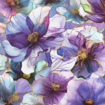 Flourish X5625-91 Amethyst by Hoffman Fabrics, Image