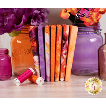 Flourish  7 FQ Set  - Sunset by Hoffman Fabrics, Image