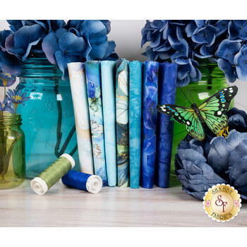 Flourish  7 FQ Set - Lagoon by Hoffman Fabrics, Image