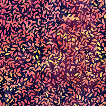 Bali Batiks - Huckleberry Haven X2636-89 Persimmon by Hoffman Fabrics, Image