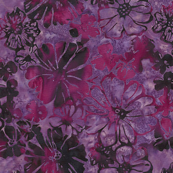 Bali Batiks - Huckleberry Haven X2634-428 Mulberry by Hoffman Fabrics, Image