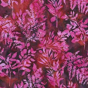 Bali Batiks - Huckleberry Haven X2627-12 Pink by Hoffman Fabrics, Image