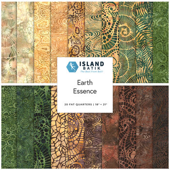 Earth Essence  20 FQ Set by Kathy Engle for Island Batik, Image
