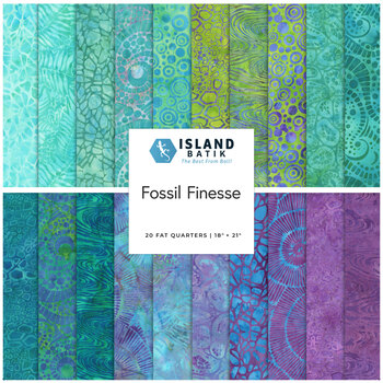 Fossil Finesse  20 FQ Set by Kathy Engle for Island Batik, Image