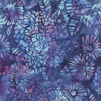 Dandelions at Dusk X2638-243 Delft by Hoffman Fabrics, Image