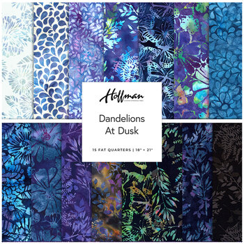 Dandelions at Dusk  15 FQ Set by Hoffman Fabrics, Image