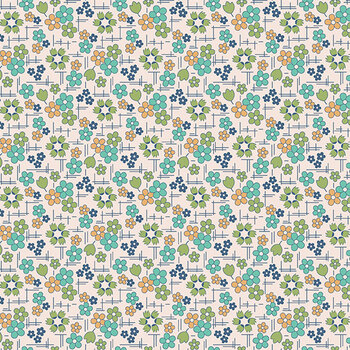 Farmer's Daughter C17161-SEAGLASS Daisy by Lori Holt for Riley Blake Designs, Image