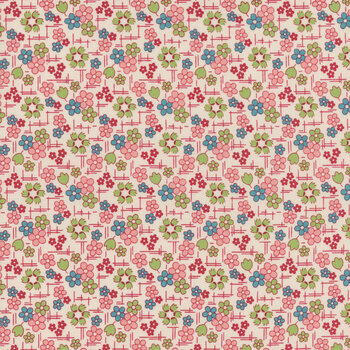Farmer's Daughter C17161-CORAL Daisy by Lori Holt for Riley Blake Designs, Image