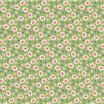 Farmer's Daughter C17166-THYME Bows by Lori Holt for Riley Blake Designs, Image