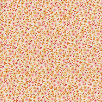 Farmer's Daughter C17171-CORAL Floral by Lori Holt for Riley Blake Designs, Image