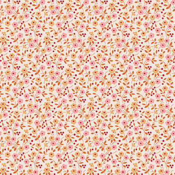 Farmer's Daughter C17171-CORAL Floral by Lori Holt for Riley Blake Designs, Image