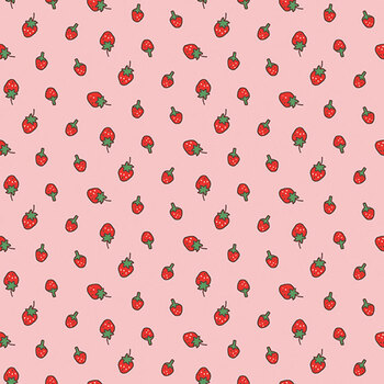 Serendipity 2 C17302-PINK Strawberries by Minki Kim for Riley Blake Designs, Image