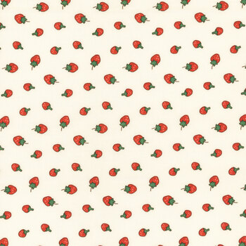 Serendipity 2 C17302-CREAM Strawberries by Minki Kim for Riley Blake Designs, Image