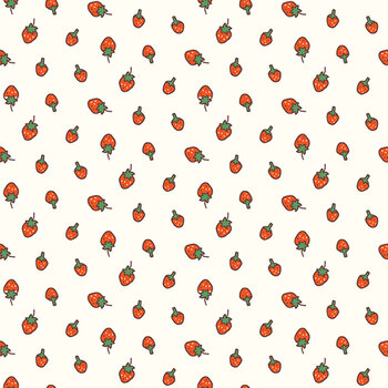 Serendipity 2 C17302-CREAM Strawberries by Minki Kim for Riley Blake Designs, Image