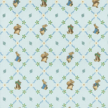Peter Rabbit™ and Benjamin Bunny™ C17254-BLUE Lattice by Riley Blake Designs, Image
