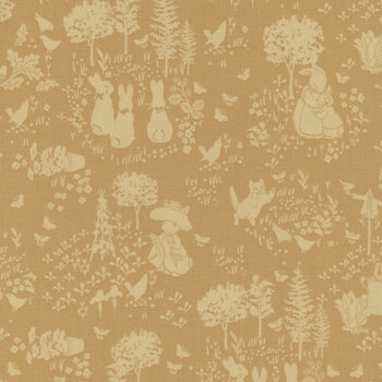 Peter Rabbit™ and Benjamin Bunny™ C17251-TAN Tonal Garden by Riley Blake Designs, Image