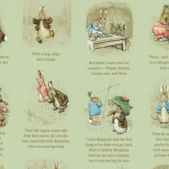 Peter Rabbit™ and Benjamin Bunny™ CD17252-GREEN Story Time by Riley Blake Designs, Image
